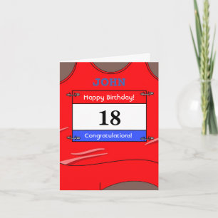 Happy 18th Birthday card for a runner