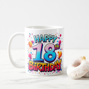 Happy 18th Birthday Debut Girl Quote Graffiti Coffee Mug