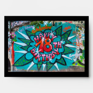Happy 18th Birthday Graffiti Envelope