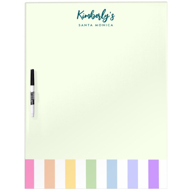 Happy 18th Birthday in Rainbow Stripes Dry Erase Board (Front)