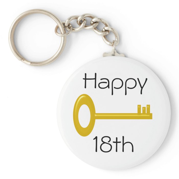 Happy 18th Birthday Keyring Keychain 