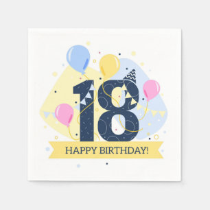 Happy 18th Birthday Napkins