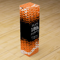 Happy 18th Birthday orange girlie wine box