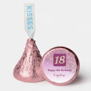 Happy 18th Birthday Rose Gold Glitter Sweet  Hershey®'s Kisses®