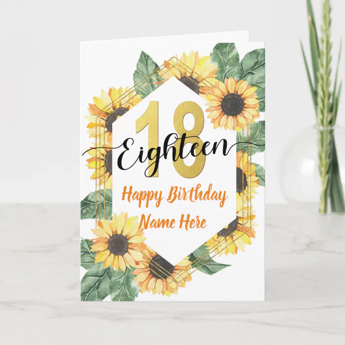 Instant Download 5 x7 Card Sunflowers Printable 'Happy Birthday' Greeting Card