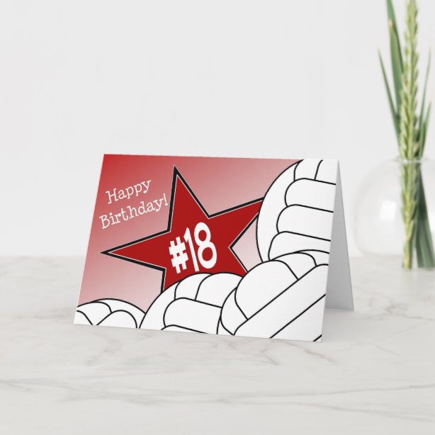 Volleyball Birthday Cards Zazzle