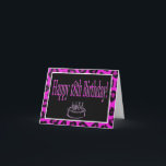 Happy 18th Birthday With Hot Pink Leopard Spots Card<br><div class="desc">This is a great card for the upcoming 18 year old who is ready to celebrate! You can change the inside message and PERSONALIZE IT!</div>