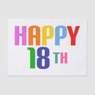 Happy 18th tissue paper