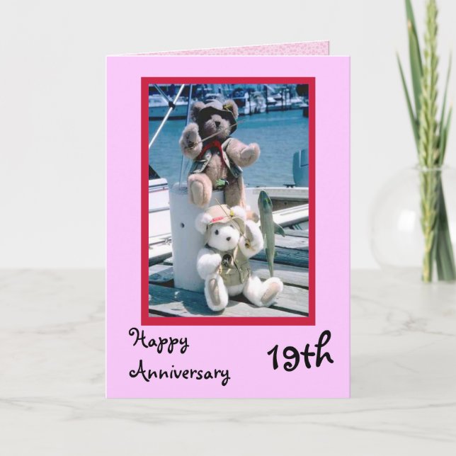 Happy 19th Anniversary, Customizable Card (Front)