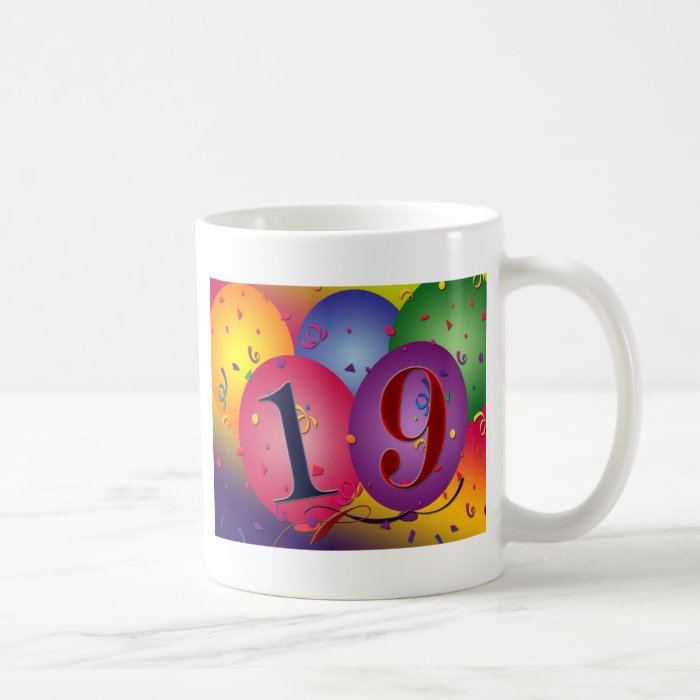 Happy 19th birthday coffee mugs