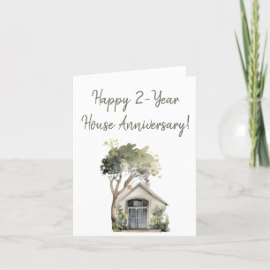 Happy 1-Year House Anniversary Letterpress Thank You Card