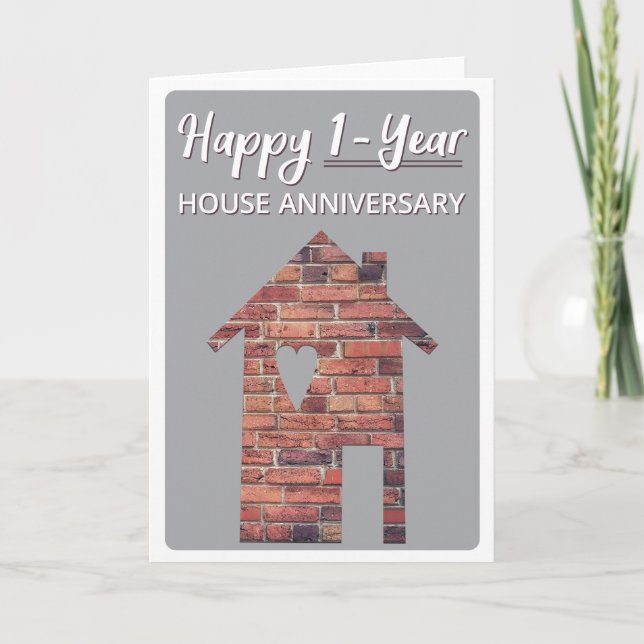 Happy 1-Year Houseaversary Card (Front)