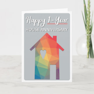 Happy 1-Year Houseaversary House Anniversary Card