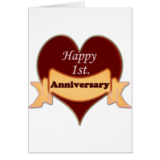 Happy 1st. Anniversary Card