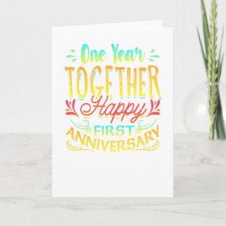 Happy 1st Anniversary One Year Together! Card
