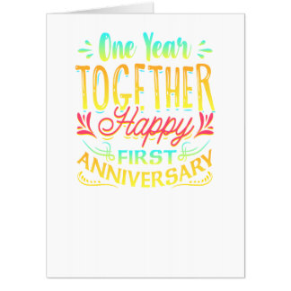 Happy 1st Anniversary One Year Together! Card