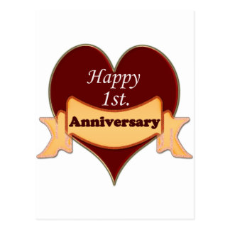 Happy 1st. Anniversary Postcard