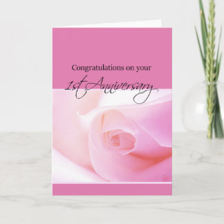 Happy 1st Anniversary roses Card