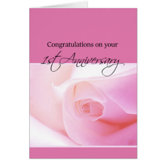 Happy 1st Anniversary roses Card
