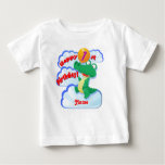 Happy 1st Birthday Alligator Balloon Custom Baby T Baby T-Shirt