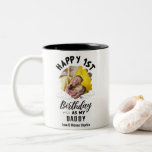 Happy 1st Birthday as my Daddy Custom Photo Two-Tone Coffee Mug<br><div class="desc">Happy 1st Birthday as my Daddy Love & Kisses,   with a personalized name & image</div>