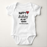 Happy 1st Birthday as my Mommy Love & Kisses Baby Bodysuit<br><div class="desc">Happy 1st Birthday as my Mommy Love & Kisses with custom name</div>