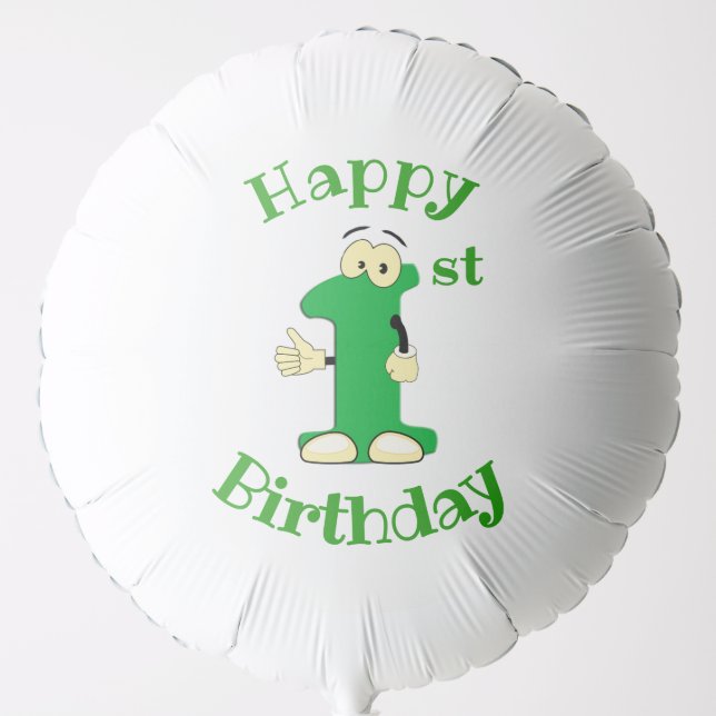 Happy 1st Birthday Balloon (Front)