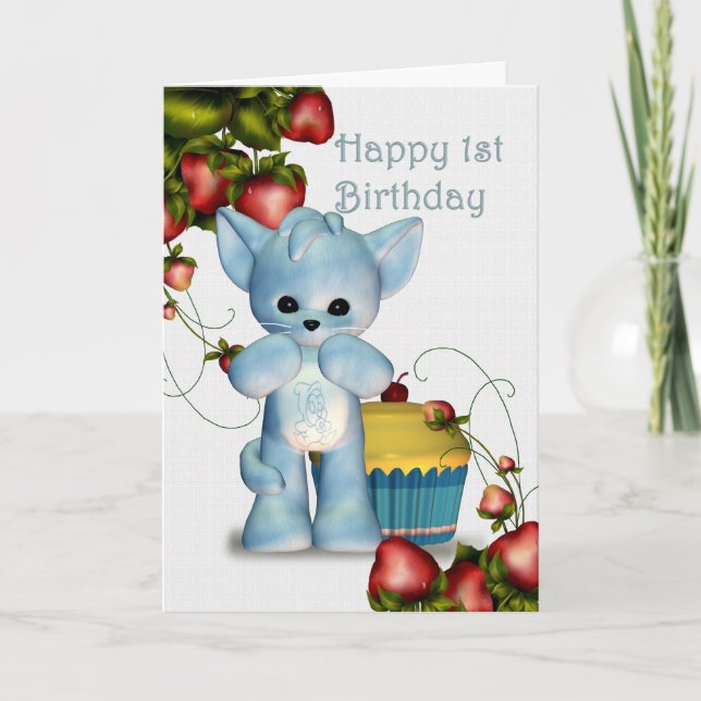 Happy 1st Birthday Boy Card (Front)
