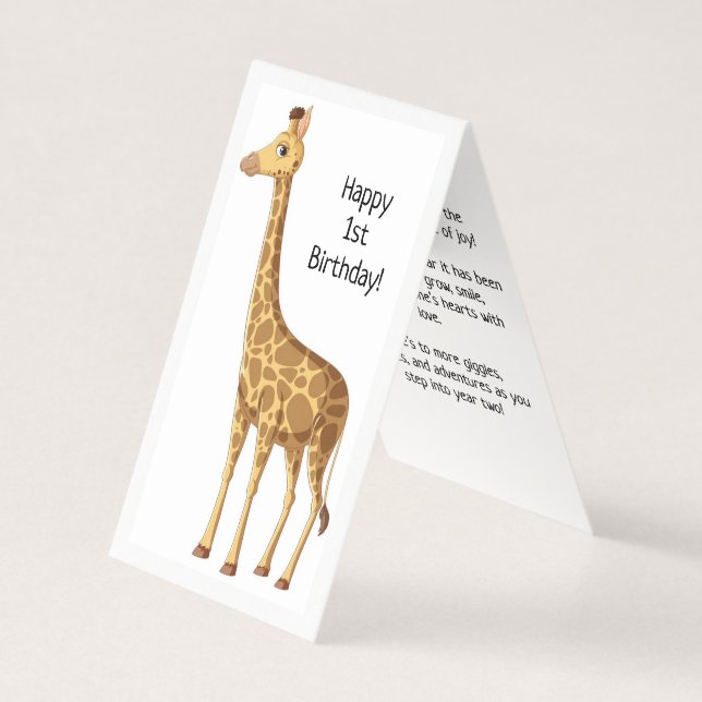 Happy 1st Birthday - Children's Card (Front)