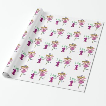 Happy 1st Birthday Girl (pink Princess Fairy) Wrapping Paper by jsoh at Zazzle