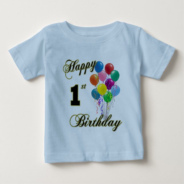 Happy 1st Birthday Infant and Shirts (Front)