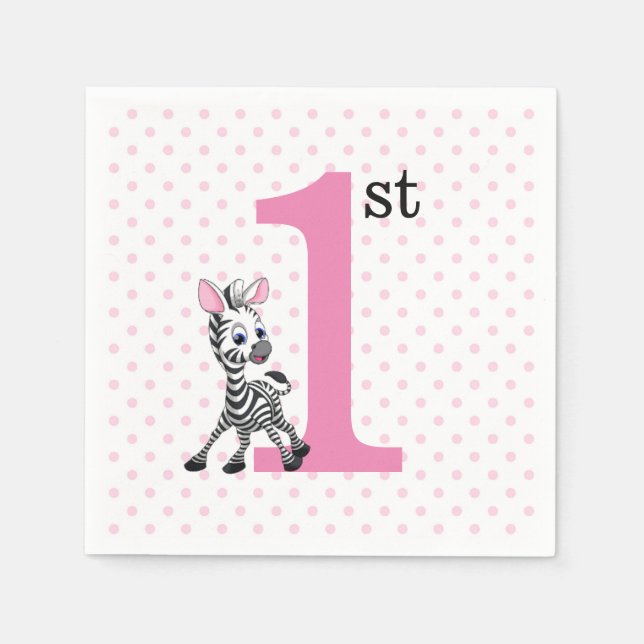 Happy 1st Birthday Napkins (Front)