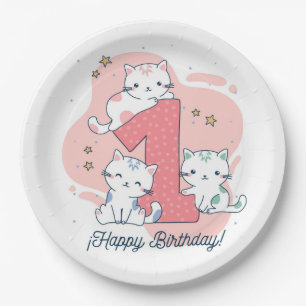 Happy 1st Birthday Paper Plates