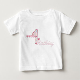 Happy 1st Birthday Pink T-Shirt