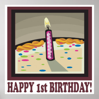 Happy 1st Birthday Posters, Happy 1st Birthday Prints, Art Prints ...