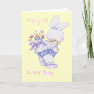 Happy 1st Easter Baby (Girl) Card (Blank)