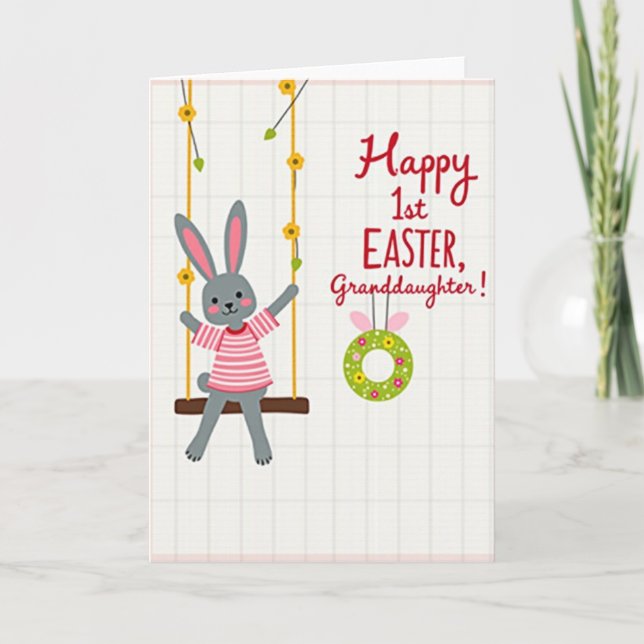 Happy 1St Easter Granddaughter Card (Front)