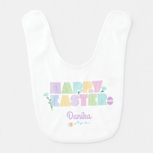 Happy 1st Easter Personalized Baby Bib