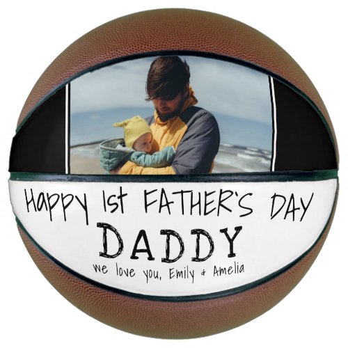 Happy 1st Fathers Day Daddy Dad Photo  Basketball