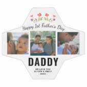 Happy 1st Father`s Day Daddy Keepsake 3 Photo Soccer Ball (Flat)