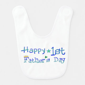 Happy 1st Father's Day Baby Bib