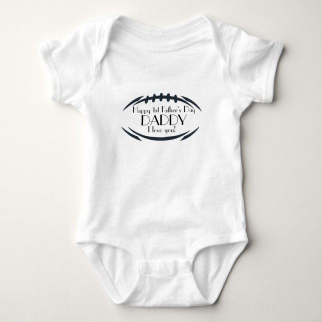Happy 1st Father's Day Baby Bodysuit (Front)
