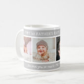 Happy 1st Father's Day Best Dad Ever 4 Photo Coffee Mug (Front Left)