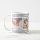 Happy 1st Father's Day Best Dad Ever 4 Photo Coffee Mug (Left)