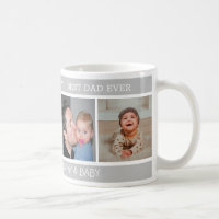 Happy 1st Father's Day Best Dad Ever 4 Photo Coffee Mug