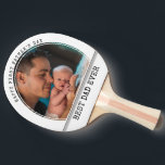 Happy 1st Father's Day Best Dad Ever Photo Ping Pong Paddle<br><div class="desc">An elegant photo ping pong paddle for the new dad personalized with daddy and baby photo.</div>