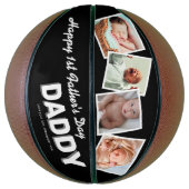 Happy 1st Father's Day Keepsake Basketball (Vertical)