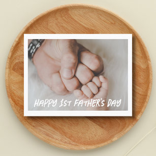 Happy 1st father's day photo holiday postcard