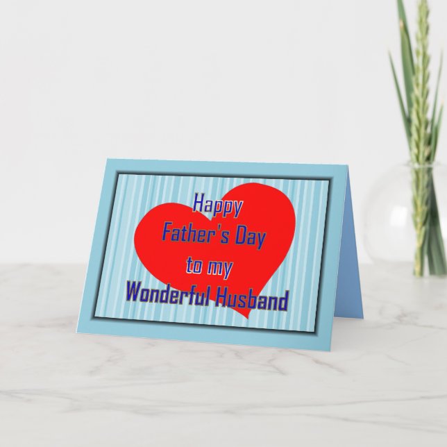HAPPY 1ST FATHER'S DAY TO HUSBAND FROM WIFE - FIRS CARD (Front)