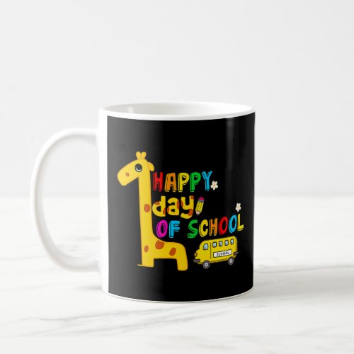 Happy 1st First Day Of School Giraffe Animal Teach Coffee Mug